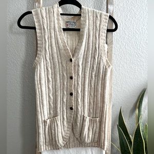 Vintage 100% Wool Crazy Horse Vest